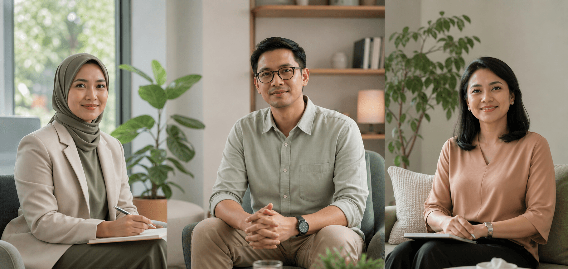 Ilustrasi foto tim profesional kesehatan mental